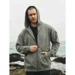 Poleron Hombre Full Zipper Softlayer Verde Volcom