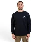 Polera Manga Larga R Logo Negro Hombre Rusty