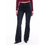 Jeans Flare Push Up con Pretina con Cortes Lavado Sulfúr JJO