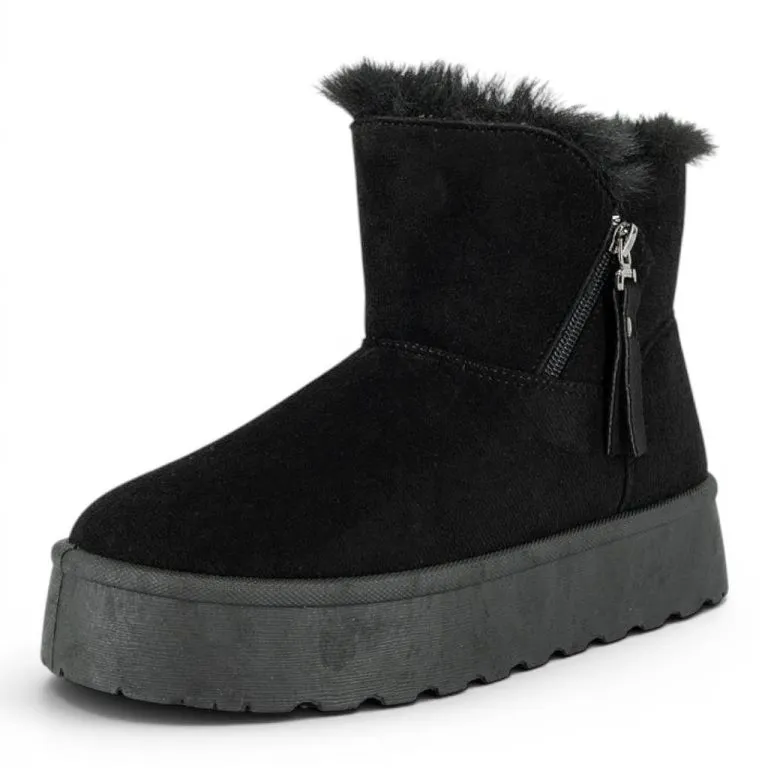 Botin Mujer Plataforma Chiporro Cierre Lateral Negro Alquimia