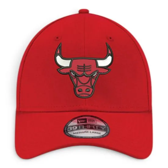 Jockey New Era 39Thirty Rojo Chicago Bulls Talla ML Team Classic - Imagen 3