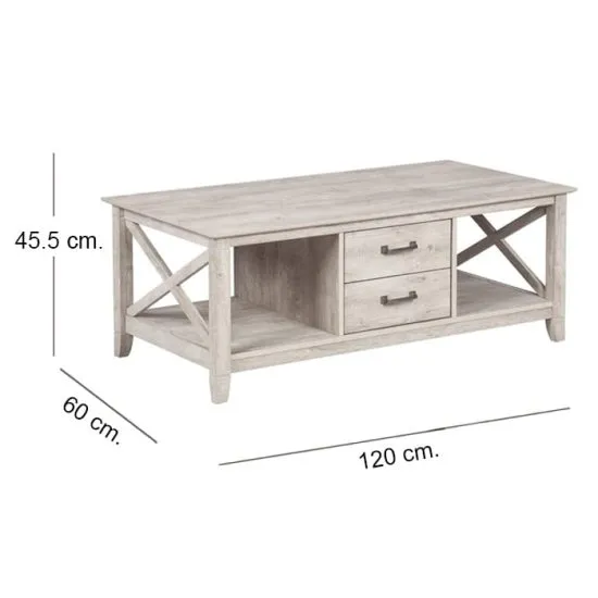 Mesa de Centro Cajones Washed Gray - Imagen 7
