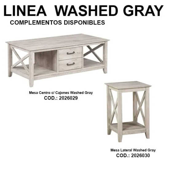 Mesa de Centro Cajones Washed Gray - Imagen 8