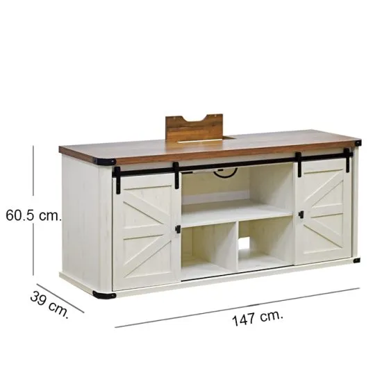 Rack Roble Blanco Miel 1.47 - Imagen 3