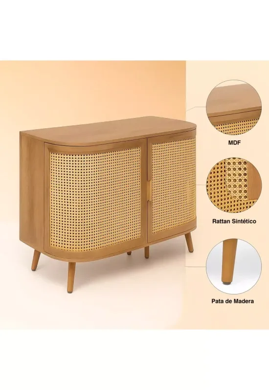 Cómoda Siena Rattan Natural Klik - Imagen 4