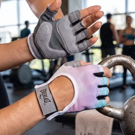 Guantes Fitness Vip Rosado-Gris Everlast - Imagen 5