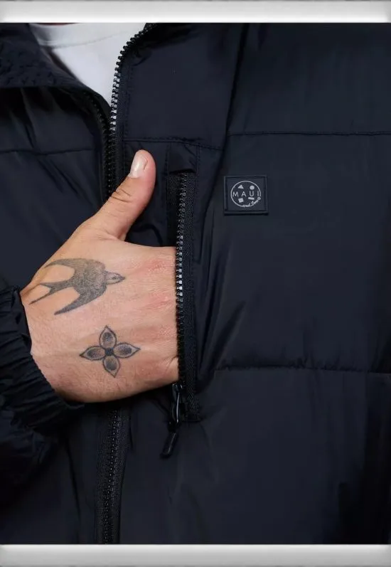 Parka Con Gorro Hombre Cosmics Negro Maui - Imagen 7