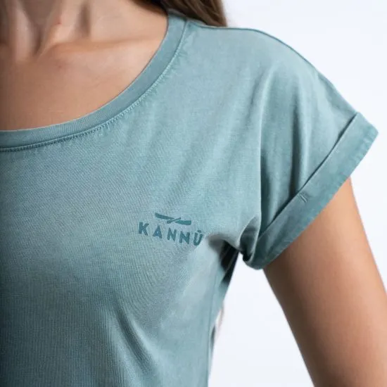 Polera Manga Corta Mujer Mini Logo Verde Kannu - Imagen 3