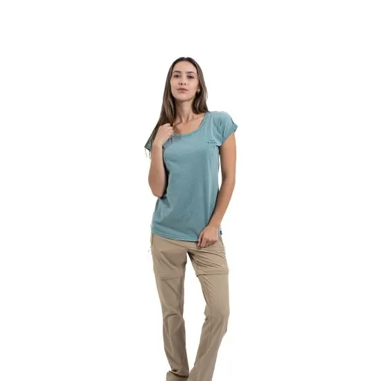Polera Manga Corta Mujer Mini Logo Verde Kannu - Imagen 4