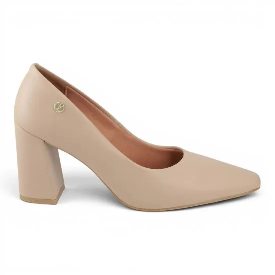 Zapato Mujer Pelica Beige Taco Bloque Alto Vizzano - Imagen 2