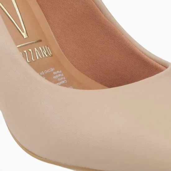 Zapato Mujer Pelica Beige Taco Bloque Alto Vizzano - Imagen 3