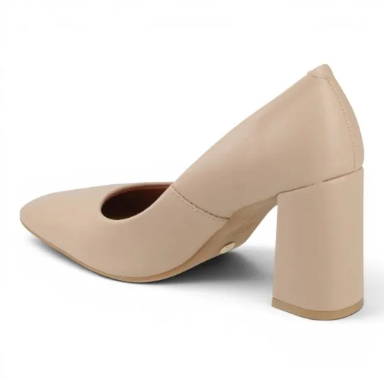 Zapato Mujer Pelica Beige Taco Bloque Alto Vizzano - Imagen 5