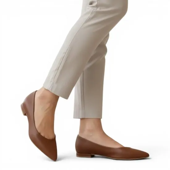 Zapato Mujer Pelica Moca Tipo Balerina Vizzano - Imagen 4