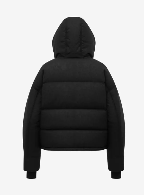 Chaqueta Puffa Mujer Negra Maxi Bolsillos Il Gioco - Imagen 2