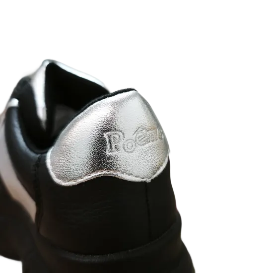 Zapatilla Mujer Chunky Plataforma Negro Plata Poeme - Imagen 7