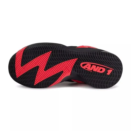Zapatilla Basketball Hombre Turnaround Negro Rojo AND1 - Imagen 3