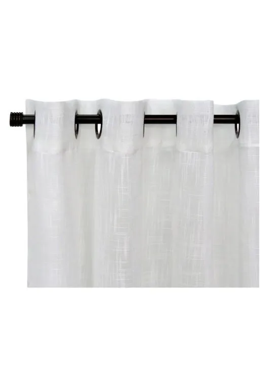 Set Cortinas Velo Lino Blanco 140x220 - Imagen 2