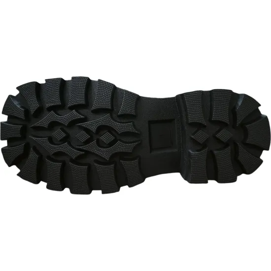 Botín Biker Negro Mujer con Hebillas Poeme - Imagen 2