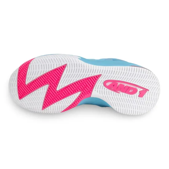 Zapatillas Basketball Niños Turnaround Celeste Rosado And1 - Imagen 3