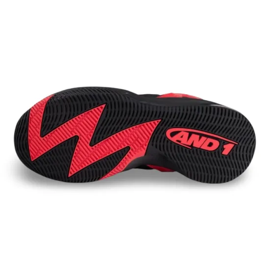 Zapatillas Basketball Niños Turnaround Negro Rojo And1 - Imagen 3