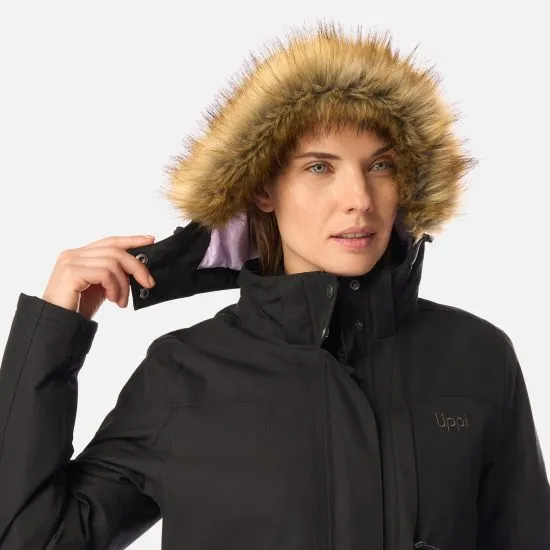 Chaqueta Mujer Roble B-Dry Hoody Jacket Melange Negro Lippi - Imagen 2