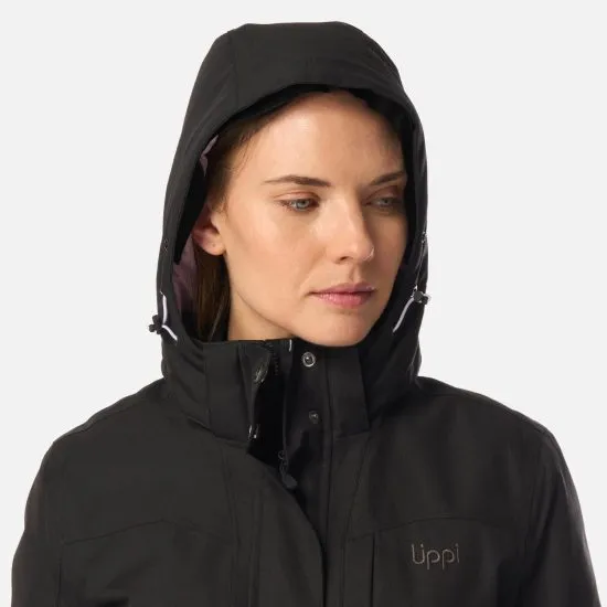 Chaqueta Mujer Roble B-Dry Hoody Jacket Melange Negro Lippi - Imagen 3