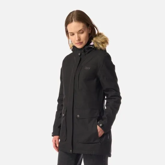 Chaqueta Mujer Roble B-Dry Hoody Jacket Melange Negro Lippi - Imagen 5