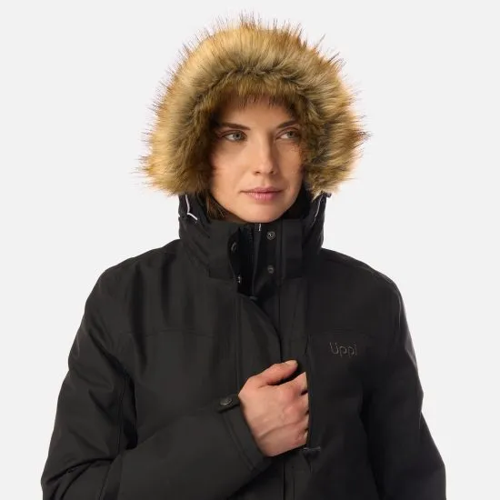 Chaqueta Mujer Roble B-Dry Hoody Jacket Melange Negro Lippi - Imagen 6