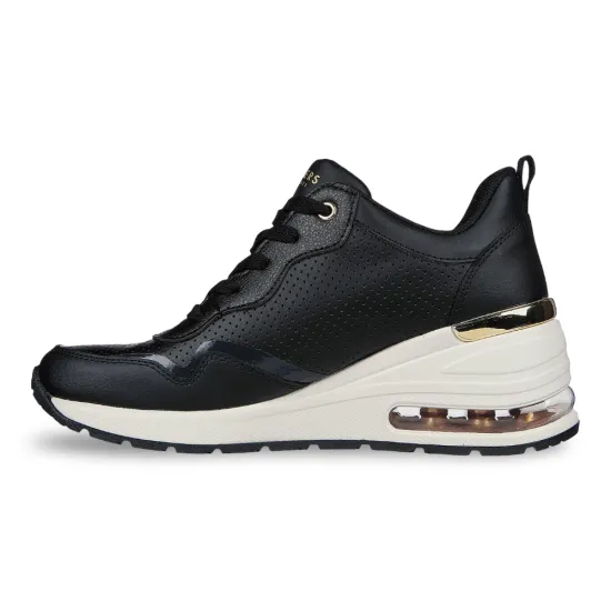 Zapatilla Mujer Million Air Hotter Negro Skechers - Imagen 4