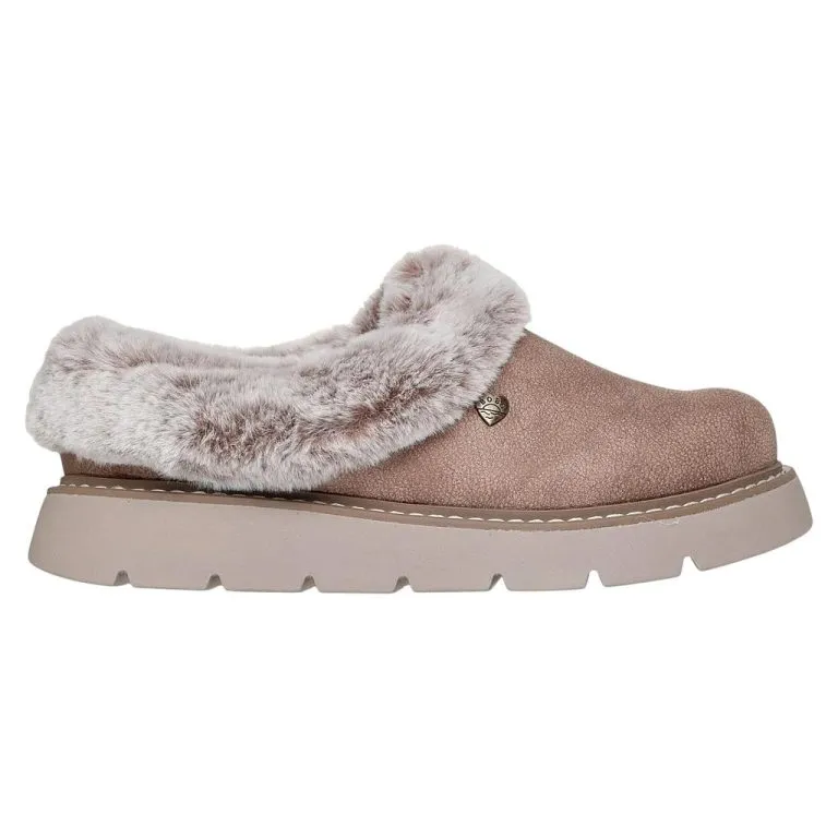 Pantufla Keepsakes Lite Cozy Blend Taupe Skechers