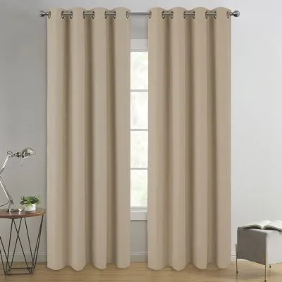 Set Cortinas Black Out Beige Idetex