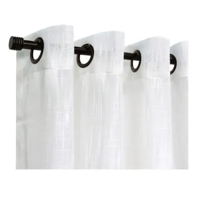 Set Cortinas Velo Lino Blanco 140×220