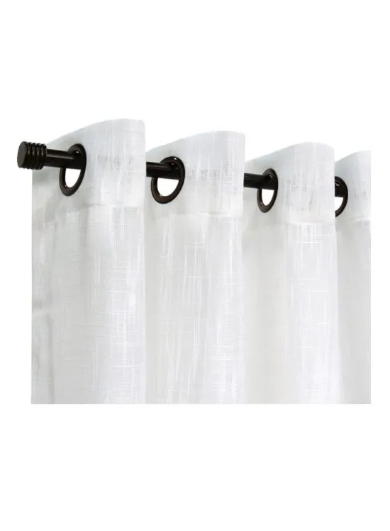 Set Cortinas Velo Lino Blanco 140×220