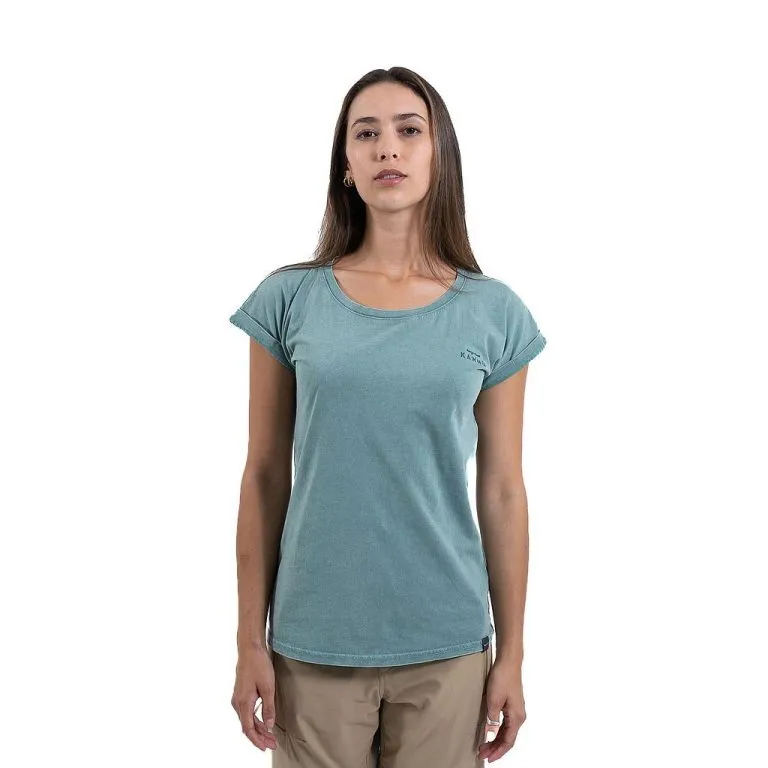 Polera Manga Corta Mujer Mini Logo Verde Kannu