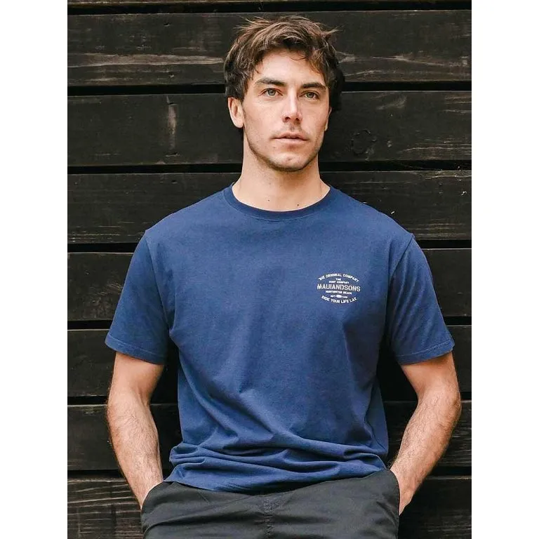Polera Hombre MC Liso Navy 5P170 Maui