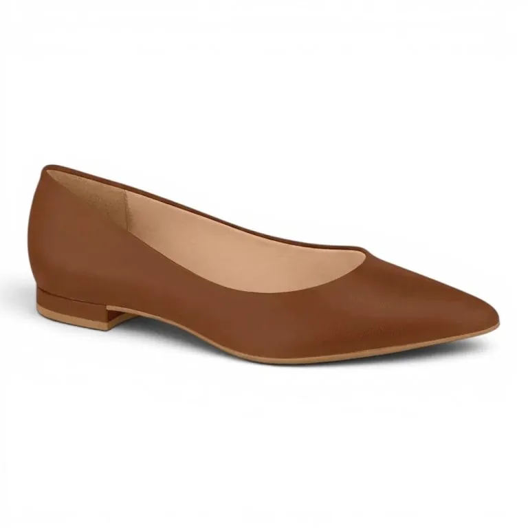 Zapato Mujer Pelica Moca Tipo Balerina Vizzano