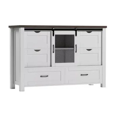 Arrimo Buffet Cajonera Antique Roble White Msa
