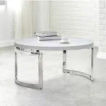 Mesa Centro Circular Marmol White Msa