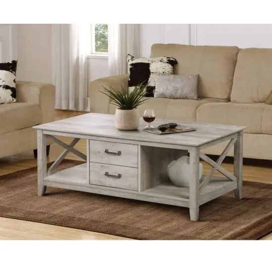 Mesa de Centro Cajones Washed Gray