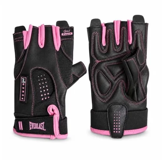 Guantes Fitness Plus Negro-Rosado Everlast