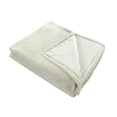 Frazada Flannel Illusions Beige 1.5 Plazas