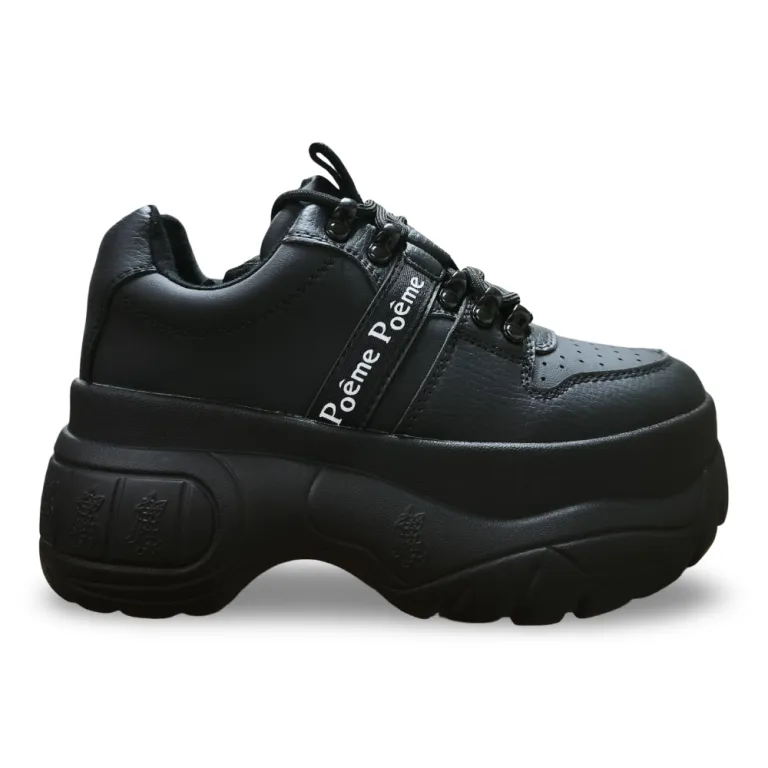 Zapatilla Urbana Plataforma Negra Mujer Poeme