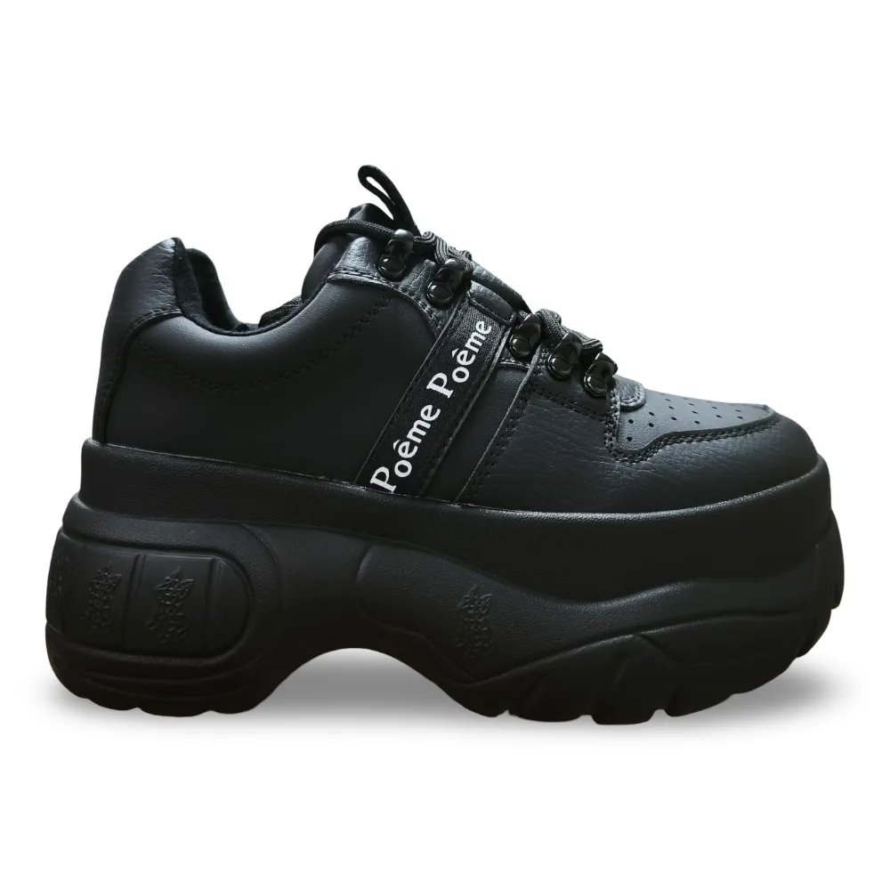 Zapatilla Urbana Plataforma Negra Mujer Poeme