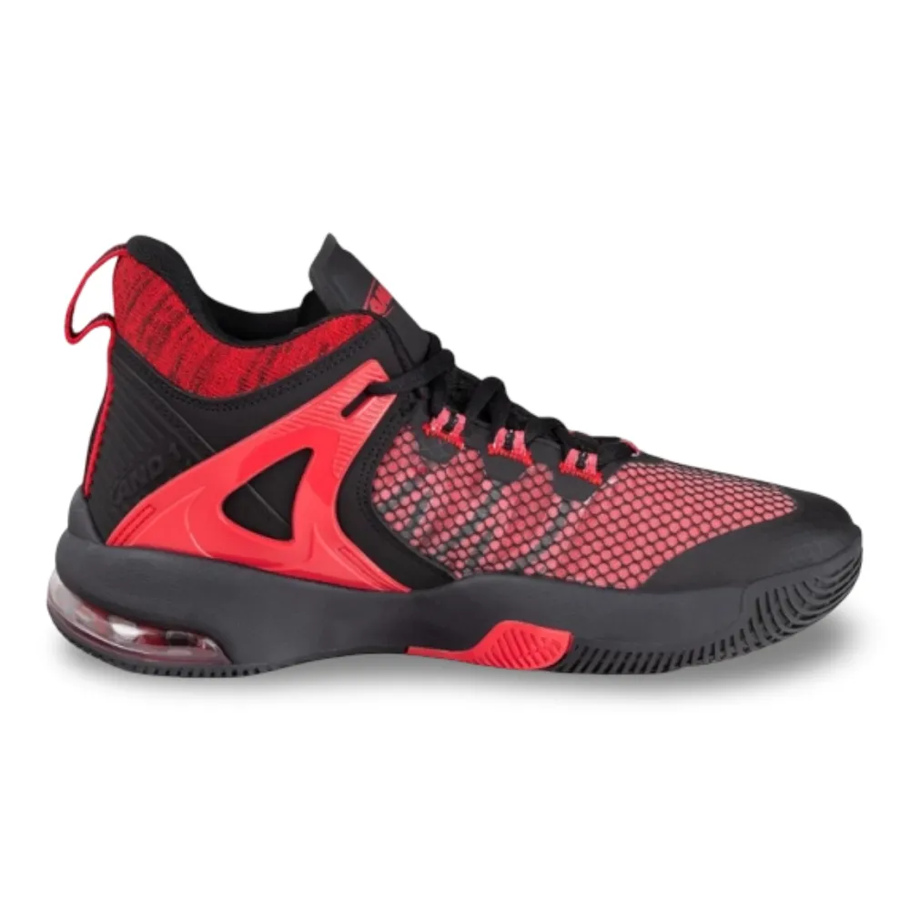 Zapatillas Basketball Niños Turnaround Negro Rojo And1