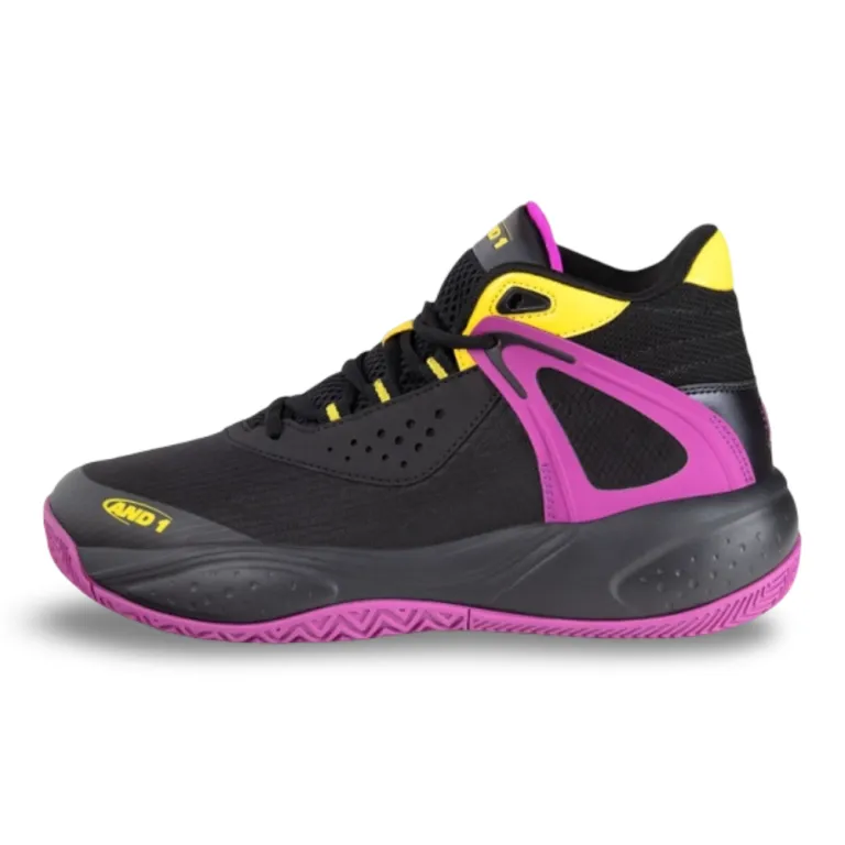 Zapatillas Basketball Niños Revel Mid Negro Morado And1