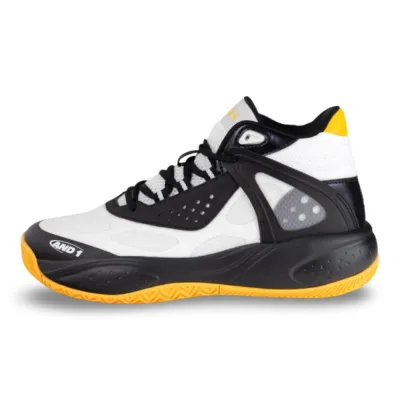 Zapatillas Basketball Niños Revel Mid Blanco Amarillo And1