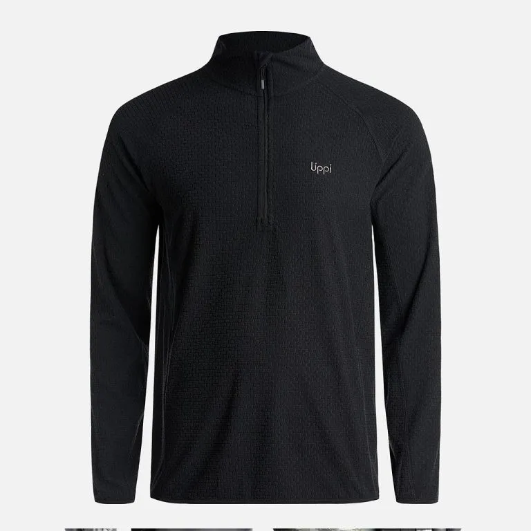Poleron Hombre Jacaranda Nano-F 14 Zip Negro Lippi