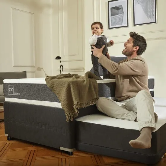 Cama Nido Diván Ortopedic + Respaldo Villarrica Gris Cic - Imagen 6