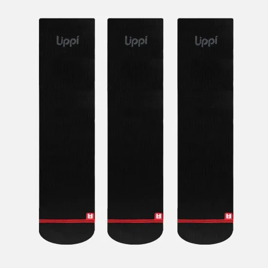 Tripack Calcetines Logo Lippi Pack Mid Negro - Imagen 2