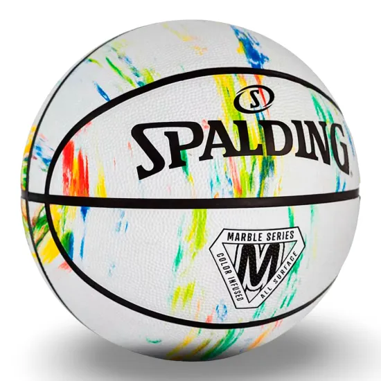 Balon Basket N°6 Marble Rainbow Spalding - Imagen 2